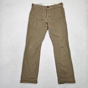 Wallace & Barnes Selvedge Officers Tan Khaki Chino Pants Mens (30x30) Durable